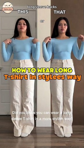 How to wear a long t-shirt in 2 way. #fashionsecret #ootd #ootdguide #fashion #fashionbuzzcreations
