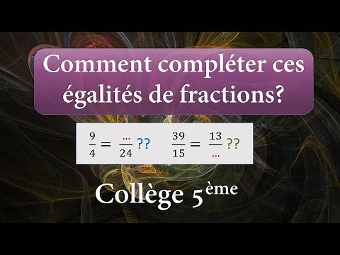 Utiliser des quotients et fractions - Compléter des égalités ●○○○○ (Quotients et fractions/Collège)