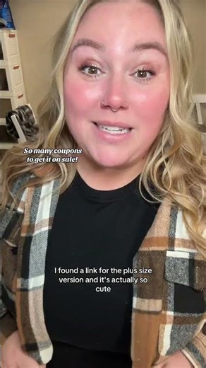 Omg 😍😍 the plus size version of this plaid shirt did not disappoint! Would you wear this?!