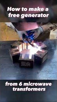 How to make a free generator from 6 microwave transformers #diyproject #freeelectricity #generator #
