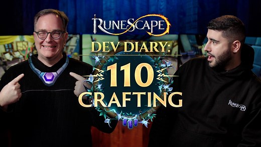 Line up your tools for the upcoming 110 Crafting update! 🏡 Revamped Crafting Guild 💍 Platinum Jewellery 🪄 Level 100 Masterwork Magic Armour ⚱️ New Tier of Urns...and so much more Learn more here: https://rs.game/110-Crafting | RuneScape
