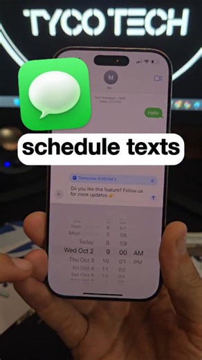 Tiago Costa on Instagram: "Did you know about this hidden iOS 18 feature? Now, in Messages, you can schedule texts with the 'Send Later' option. Even if your phone is off or has no signal, your message will still be delivered at the perfect time! How will you use this feature? #iOS18 #HiddenFeatures #TechTips #AppleUpdates #MessageScheduling #iPhoneHacks #DigitalLife #ProductivityTips"
