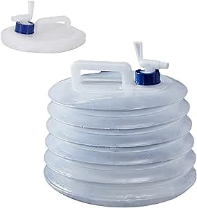 Collapsible Water Container, Emergency Water Storage, Premium Portable Water Storage Jug Water Carrier, Foldable Canteen for Outdoor BBQ Camping Hiking, 1.3/2.6/3.9 Gallon Large Capacity