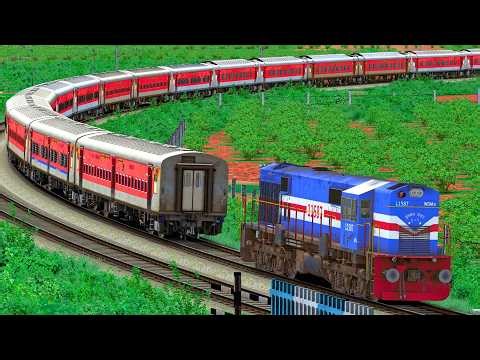 WDM3D SHUNT ICF BLUE TRAIN | BUMPY RAILROAD | RAILWORKS | INDIAN TRAIN SIMULATOR GAMEPLAY