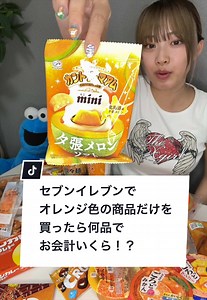 セブンイレブンでオレンジ色の商品だけ買ってみた｜何品でお会計はいくら？