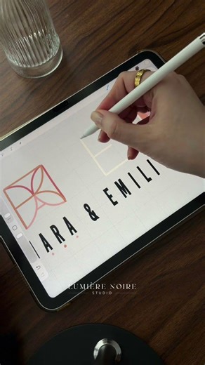 Create Stunning Name Logos with MARA & EMILIO #LetterLogo #CoupleLogo #Procreate