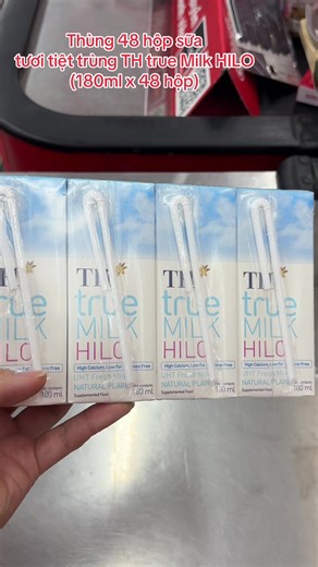 Thùng 48 hộp sữa tươi tiệt trùng TH true Milk HILO (180ml x 48 hộp) #sữa #suath #thmilk #suatuoith #thtruemilk