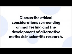 IELTS Essay Topic - Ethics in Research: Beyond Animal Testing