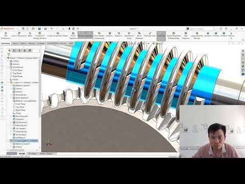 Worm Gear Animation in SolidWorks Assembly Motion Study