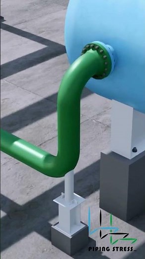 Piping design of a horizontal vessel and supporting according to the fixed saddle. #pipingstress