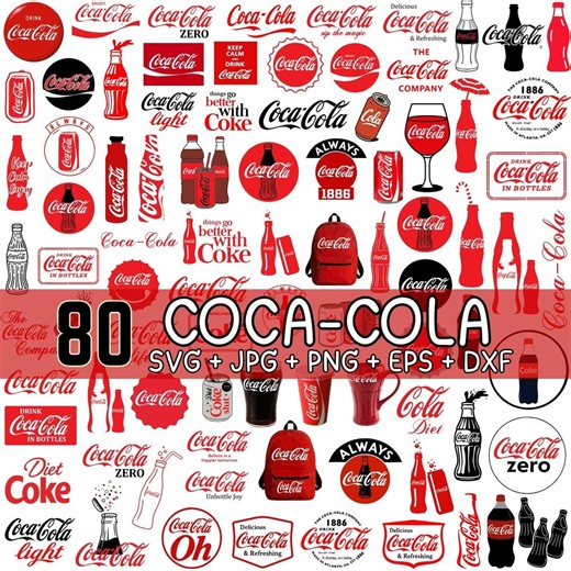 Coca-cola SVG Bundle, 80 Coke Art Designs (digital Download) - Etsy