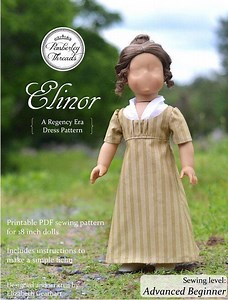 Regency Doll Dress Sewing Pattern, 18 Inch Doll (PDF) Elinor - Etsy