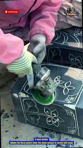 Hand Grinder Carves Stone Patterns Into Luxury Decorative Design | Tools Construction