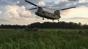 2.3K views · 99 reactions | HAPPENING NOW: Two CH-47 Chinooks with 3-82nd General Support Aviation Battalion - GSAB transport 82nd Airborne Division Artillery's guns during their Divison Artillery Readiness Test on Fort Bragg, N.C. The DART is a standardized assessment utilized in DIVARTY's artillery units that measures competency in multiple areas. | 82nd Combat Aviation Brigade, 82nd Airborne Division | Facebook