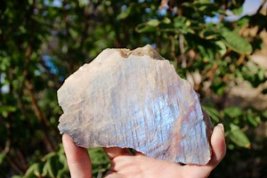 Moonstone Slab – High Flash Polished Crystal Slice Natural Rainbow Moonstone Display Piece, You Pick Size - Etsy