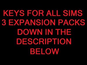 Keys for all Sims 3 expansion packs in the description.
