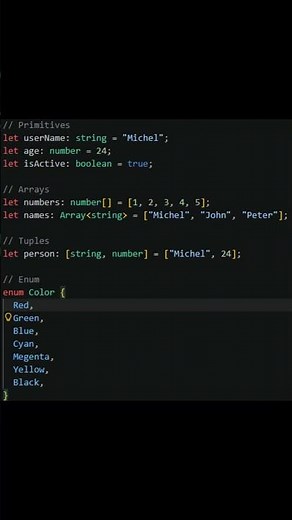 TypeScript Data Types Explained #duet #coding #programming #namechallenge
