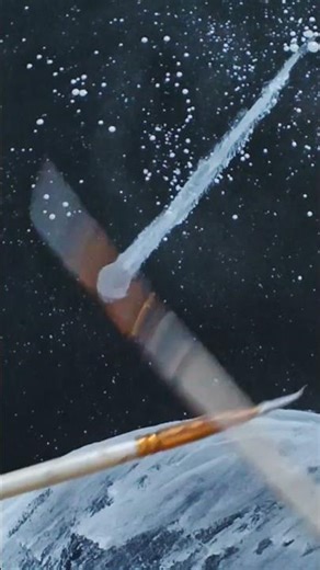 A shooting star crossing silent space ✨