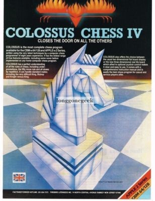 1986 Colossus Chess IV Computer Video Game Apple Commodore 64 Vintage Ad | eBay UK