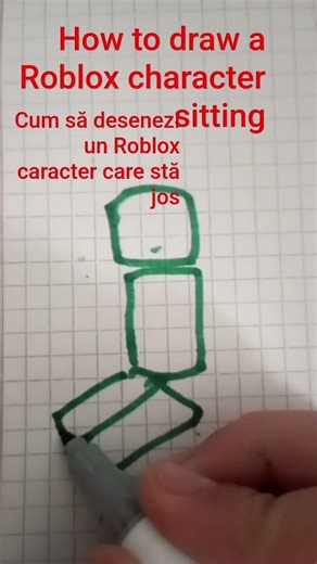 how to draw a Roblox character sitting #song #funny #remix