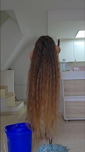 My Hair is So Long It Almost Touches the Floor While I Mop 😱