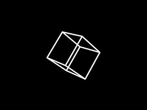 White Neon Cube Rotation | FREE Futuristic 3D Motion Graphic Background Loop