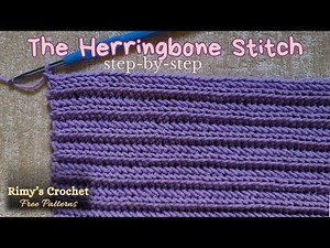 The Herringbone stitch || SUPER EASY 1-Row Repeat for Beginners | Perfect for Baby Beanies & Scarves