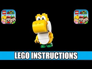 How To Build LEGO Yellow Yoshi Instructions From Super Mario Set 71422 - Picnic at Mario's House
