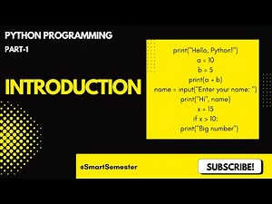 Introduction | Python Programming | Basics to Advanced Concepts
