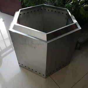 [Hot Item] Outdoor Stainless Steel Fire Pit Hexagon Smokeless Wood Burning Firepits