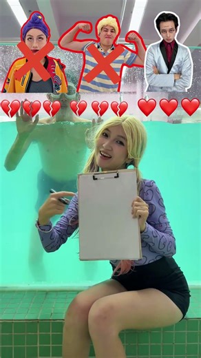 Underwater number guessing contest#joker #shorts