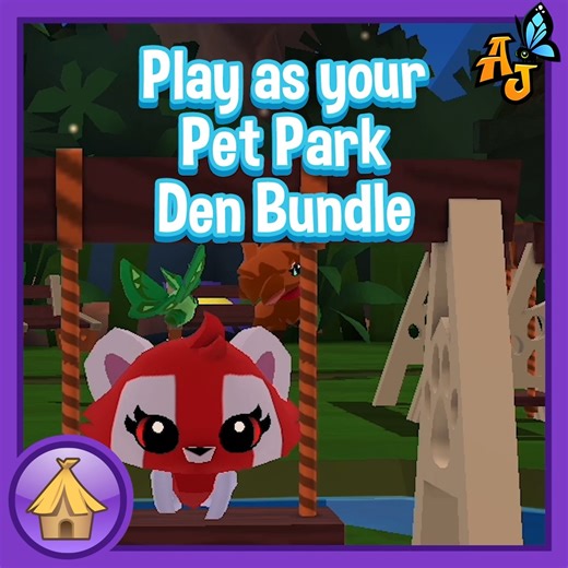 Play as your pet at the park that never closes! This new den lets you become your pet and play as long as you want! Take playdates to the next level with the exclusive den items in the Play As Your Pet Park Bundle! 🐾 #animaljam #game #gaming #gameplay #games #animaljamplaywild #AJPW #den #AJEpicDen #fyp #pet #pets | Animal Jam