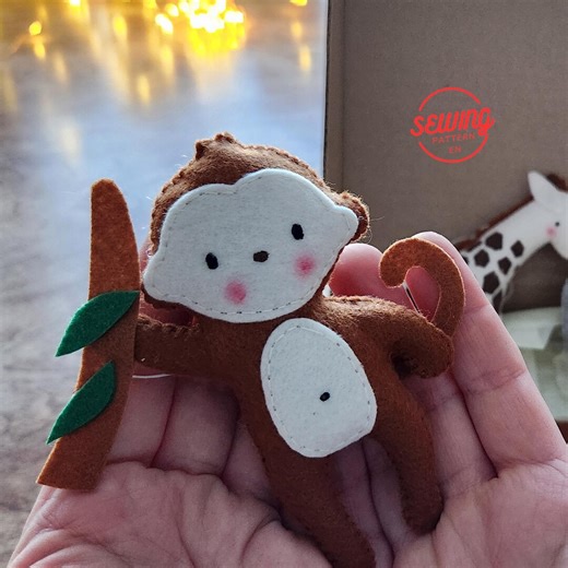 Felt Monkey Sewing Pattern PDF – DIY Punch Monkey Plushie Tutorial - Etsy