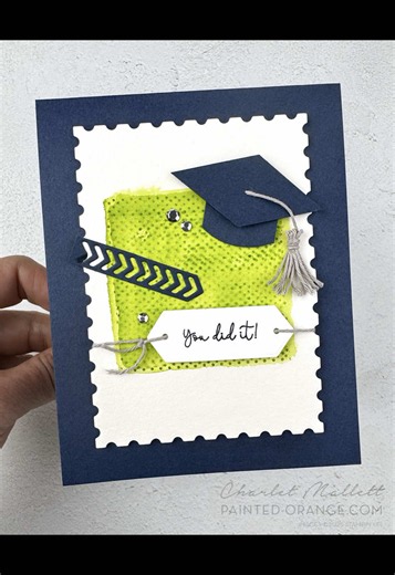 Graduation Cap Card Using Stampin’ Up! Oval & Tag Punches