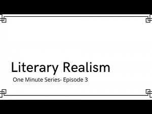 Literary Realism | Definition and Characteristics of Realism