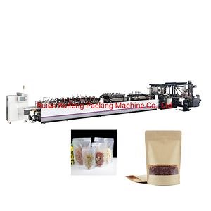 Laminated Plastic Self Stand up Zipper Pouch Making Machine