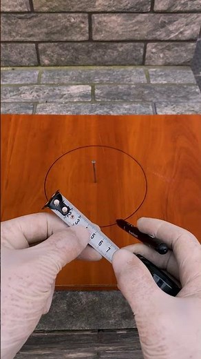Draw a Perfect Circle WITHOUT a Compass – Genius Trick! 🌀✍️ #lifehacks #homemade #wood