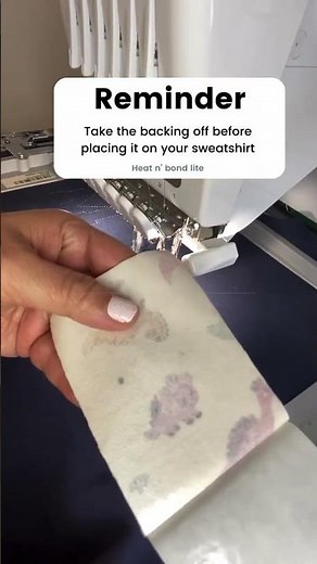 APPLIQUE EMBROIDERY WITH HEAT N' BOND LITE FOR THE MAMA SWEATSHIRT WITH THE BABY ONESIE