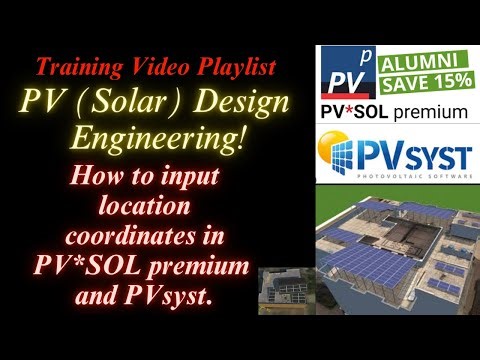 How to input PIN location coordinates in PVSOL premium and PVsyst? #pvsyst #solardesign #software