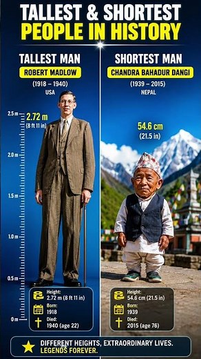 🌍 The Tallest and Shortest Humans Ever Recorded