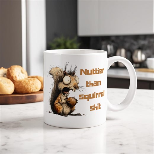 Funny Coffee Mug - Crazy Squirrel Coffee Cup - Etsy