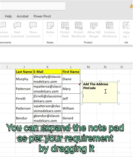 How To Add Notes in Excel||#excel#exceltips#exceltutorial#viral#shortvideo#shortsfeed#short#ytshorts