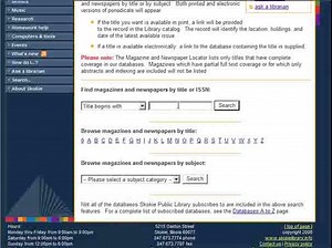 A guide to using finding articles and periodicals using Skokie Public Library's Magazine and Newspaper Locator. | Skokie Public Library