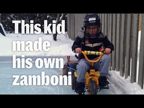 This kid has his own Zamboni