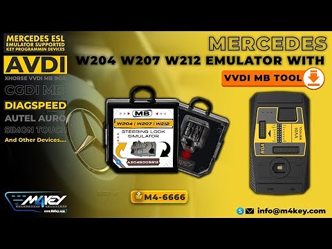 How To Program M4KEY Mercedes W204 W207 W212 Emulator With VVDI MB TOOL - XHORSE