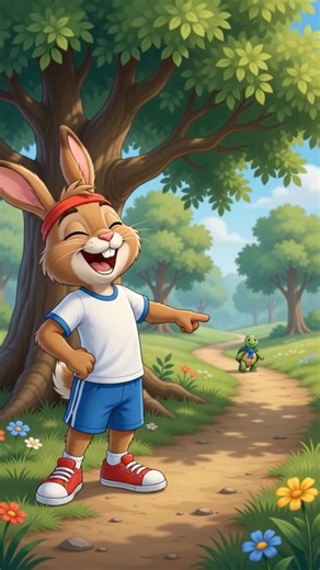 1. 🐰🐢 الأرنب سخر من السلحفاة… لكن النهاية صدمت الجميع! 😱 | قصة للأطفال