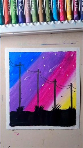 Oil Pastel Magic! ✨ Easy Step-by-Step Painting 🎨 Please Subscribe To My Channel