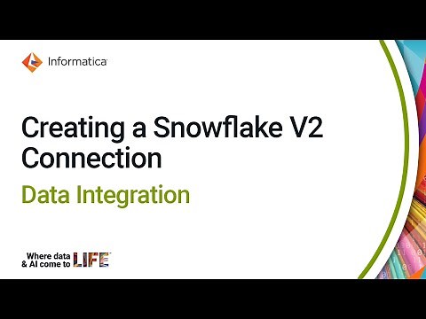 Creating a Snowflake V2 Connection in Data Integration