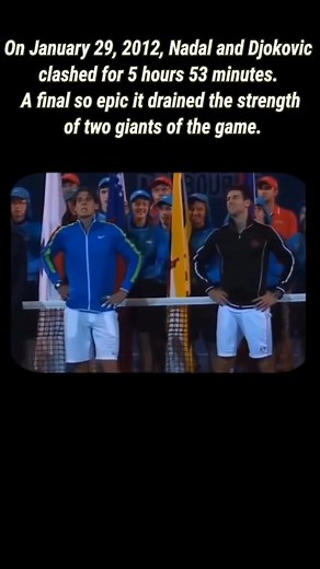 DECODER🏷️ on Instagram: "On January 29, 2012, the Australian Open final delivered one of the most unforgettable moments in tennis history when Rafael Nadal and Novak Djokovic clashed in what became the longest Grand Slam final ever, lasting 5 hours and 53 minutes. Nadal struck first by taking the opening set 7-5, but Djokovic rallied back, showing his trademark resilience. The Spaniard forced a decisive fifth set after an electrifying fourth-set tiebreak, and the match became a test of sheer wi
