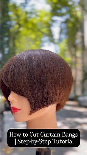 How to Cut Curtain Bangs | Step-by-Step Tutorial 😍